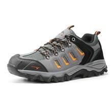 Men's Hiking Shoes Low Top Lightweight Outdoor Trekking Camping Hiking Shoes Climbing Shoes Trail Waterproof - 深灰色 - 查看 2