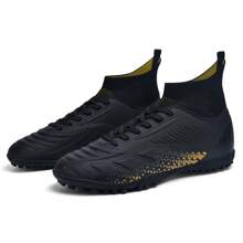 1 Pair Unisex Cleated Football/Soccer Shoes, Suitable For Training On Artificial Grass, Hard Outdoor Fields, And Indoor Courts, Professional Team Sports Shoes With Lace-Up, Non-Slip Rubber Soles, Lightweight High-Performance Design And Short Studs