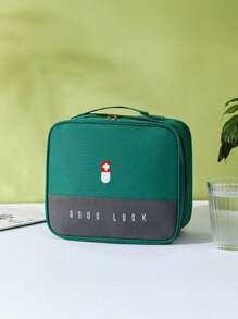 1pc Portable Medicine Storage Bag, Travel First Aid Kit, Home Medical First Aid Box, Travel Health Medicine Organizer, Suitable For Home, Travel, Disease Prevention