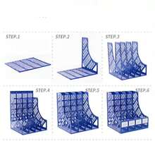 1pc Thick 4-Tier File/Document Holder Desktop Organizer Storage Rack, Office Supply - one-size - View 5