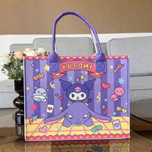 Sanrio Sanrio Kuromi Cartoon Printed Felt Bag Handbag Felt Tote Bag Storage Bag Felt Gift Bag