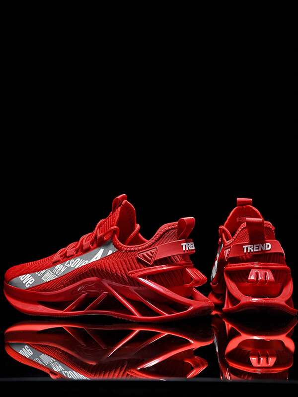 Baskets Lames Chaussures de sport d'extérieur Semelles épaisses Chaussures de marche décontractées pour étudiant Jogging Chaussures en maille, unisexe