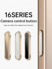 Camera Control Capture Button Compatible With Iphone 16 16Pro 16Plus 16ProMax Side Button Protector Anti-Scratch Film Compatible With Iphone 16 Series Waterproof Tempered Glass Shockproof Anti-Fall Anti-Fall Anti-Fingerprint Full Cover - Gold - View 4
