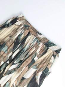 Women's Casual Elastic Waist A-Line Bohemian Skirt