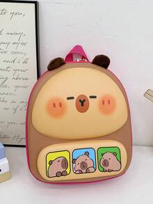 Eggshell Capybara Small Backpack, Lightweight And Cute School Bag For Girls And Boys - A - View 13