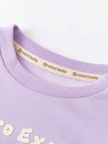 mini bala Conjunto de shorts de estilo deportivo para bebés niños y niñas, de piel suave para el verano - rosa morado - Ver 6