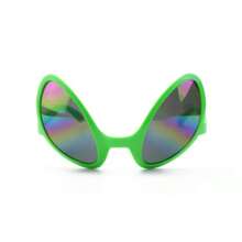 1pc Fashionable & Unique Green Alien Shaped Fashion Glasses