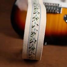 1pc Retro Camera Strap - Adjustable DSLR Shoulder Strap With Floral Pattern, Beige Ends And Metal Buckle, Camera Strap For Photography Equipment, For Photographers