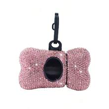 1个奢华水钻宠物粪便袋收纳器，创意狗骨头造型，爬行动物友好型塑料粪便铲套装，宠物猫狗用品粪便清理配件，旅行度假日常必备清洁工具，婚礼生日派对节日礼物，钻石装饰品，串珠艺术，宝石，房间装饰，母亲节，音乐节，复活节 - 彩色 - 查看 9