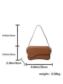 Simple & Fashionable Casual Solid Color Shoulder Bag