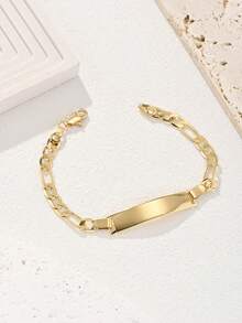 1pc Fashionable High-End Classic Smooth Sequin Bracelet, Suitable For Women's Daily Wear & Great Gift Choice For Friends At Weddings - Golden - View 8