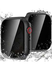 Privacy Protection Case Screen Protector, 26 Degree Touch Sensitive Ultra-Thin Glass Lightweight Cover Bumper Compatible With Apple Watch Ultra/Series 9/8/7/6/5/4/3/2/SE, 38/40/41MM,42/44/45/49MM