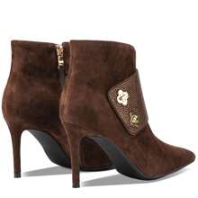 TDD Faux Suede High Heel Boots For Women Stiletto Botas Para Mujer Dress Comfortable Sexy Pointed Toe Elegantes Formal Prom Wedding Comfort Extra Wide Ladies Party Bootis