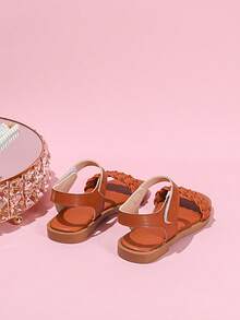 Kids Simple Decorative Flat Sandals, Casual & Versatile