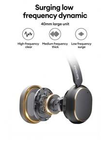 PHILIPS Casque Bluetooth à réduction de bruit active PHILIPS TAH6519, longue autonomie de la batterie, grande unité de commande, son surround, audio haute résolution, appel intelligent IA, faible latence pour le jeu, les sports, les affaires, la mode, pliable, casque sans fil supra-auriculaire