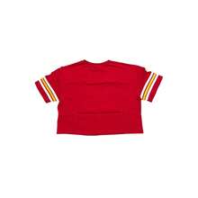Playera Jersey Crop top Estilo Futbol Americano Mujer - Rojo - Ver 2