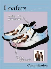 Mocasines de mujer de ancho personalizado, zapatos náuticos casuales, zapatillas tipo slip-on fáciles de caminar para mujer, zapatos planos de moda cómodos y de ocio para todas las estaciones