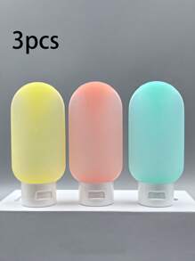 3pcs/1pc Leak-Proof Travel Size Bottles Set, Refillable & Squeezable Containers For Shampoo, Lotion And Body Washbathroom Decor Summer