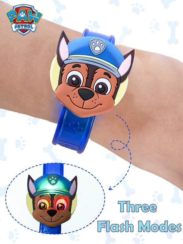 Paw Patrol 1PC Paw Patrol Officially Licensed Blue Chase Glow Wristband – 3 Colorful Light Modes Party Decorations Hobby Collectibles Perfect Gift Choice For Fans Ideal For Outdoor Activities And Holiday Nighttime Fun