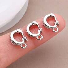 1/3/5pcs Real 18K Gold Plated Brass Zirconia Bail Bead Spacer Buckle Connectors Spring Buckle Clasp Clip Buckle For DIY Jewelry Making Finding Bracelet Necklace Pendant