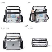 Clear Bag For Women, Clear Crossbody Fanny Pack Stadium Approved, Small Clear Purse For Concerts Festival, Stadium Approved 10.7x 4.5 X 11.5 Clear Transparent Purse Bag For Concerts Sports Events Festivals,Clear Bag Concert,Mother's Day Gift - 黑色 - 查看 7