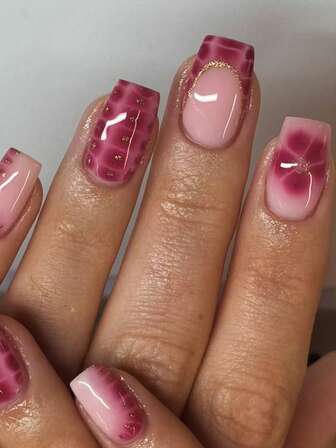 24pcs Short Square French Acrylic Nail Stickers To Enhance Your Fashion Style! The Stickers Fit Perfectly. The Set Includes: 1 Piece Of Jelly Gel And 1 Nail File. Easily Create Summer Nails, French Manicure, Suitable For Women's Daily Work, Parties, And Various Occasions.