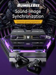 TRANSFORMERS Transformers TF-T01 Bluetooth Ohrhörer, kabellose Ohrhörer mit Halbinnenohrtechnik, Berührungssteuerung für Lautstärke, geringe Latenz, Mikrofon, Musik, Gaming, passive Geräuschunterdrückung
