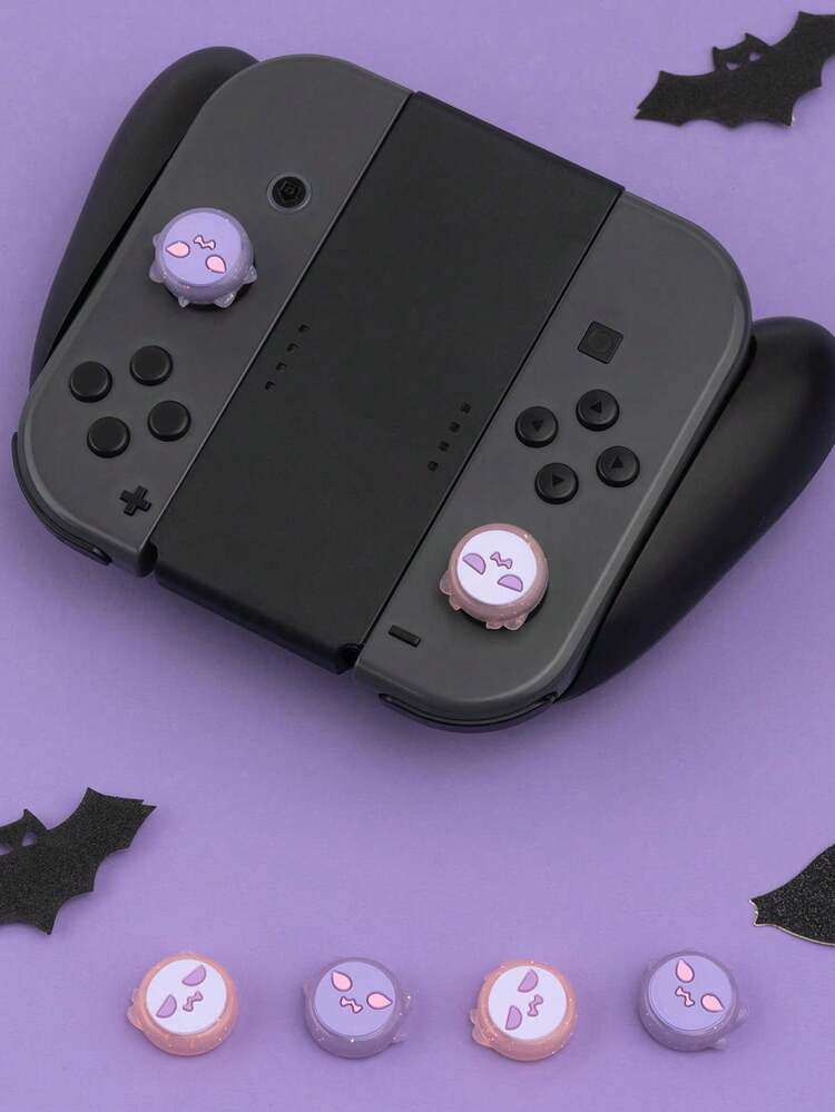 4 件装 Ghost 系列硅胶操纵杆拇指握把套，兼容 Switch/OLED/Switch Lite - 彩色 - 查看 5