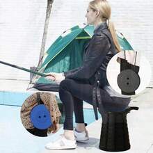 1pc Portable Folding Stool Made Of New PP Material, More Durable Telescopic Folding Stool, Suitable For Bedroom, Vanity, Fishing, Hiking, BBQ, Outdoor Activities, Foldable And Extendable Camping Stool For Adults Outdoor Fishing Hiking Gardening Travel BBQ