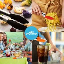 Stainless Steel Kitchen Tongs Set With Silicone Handles, Non-Stick Heat Resistant Stainless Steel Food Tongs For Salad, Grilling, Frying And Cooking - Multicolor - View 6