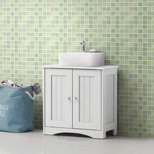White Bathroom Under Sink Cabinet Basin Storage Cupboard Vanity Unit Furniture  UK - 1 - View 2