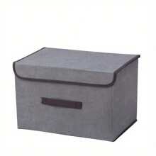 1pc Large Capacity Foldable Fabric Covered Storage Box With Dust Cover, For Organizing Coffee Capsules And Other Items