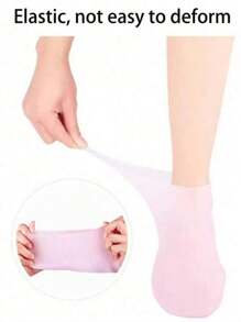 1 Pair Silicone Moisturizing Foot Protector, Elastic Anti-Slip Compression Socks