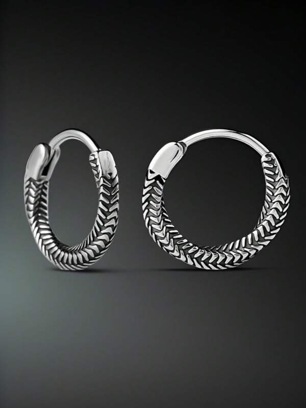 2 paquetes de aretes de acero de titanio para hombres - Pendientes de diseño geométrico duraderos para uso diario, joyería de gimnasio y regalos para él