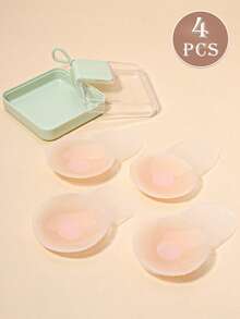 4/6pcs Silicone Nipple Covers, Invisible Breathable Comfortable Lift Bra Petals For Wedding, Photography, Party, Sports, Daily Use, Thin And Suitable For Summer Season - Multicolor - View 8