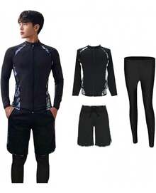 Men Swim Rashguard Sets - 3SET-05 - View 1