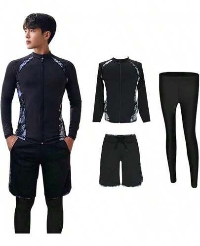 Men Swim Rashguard Sets