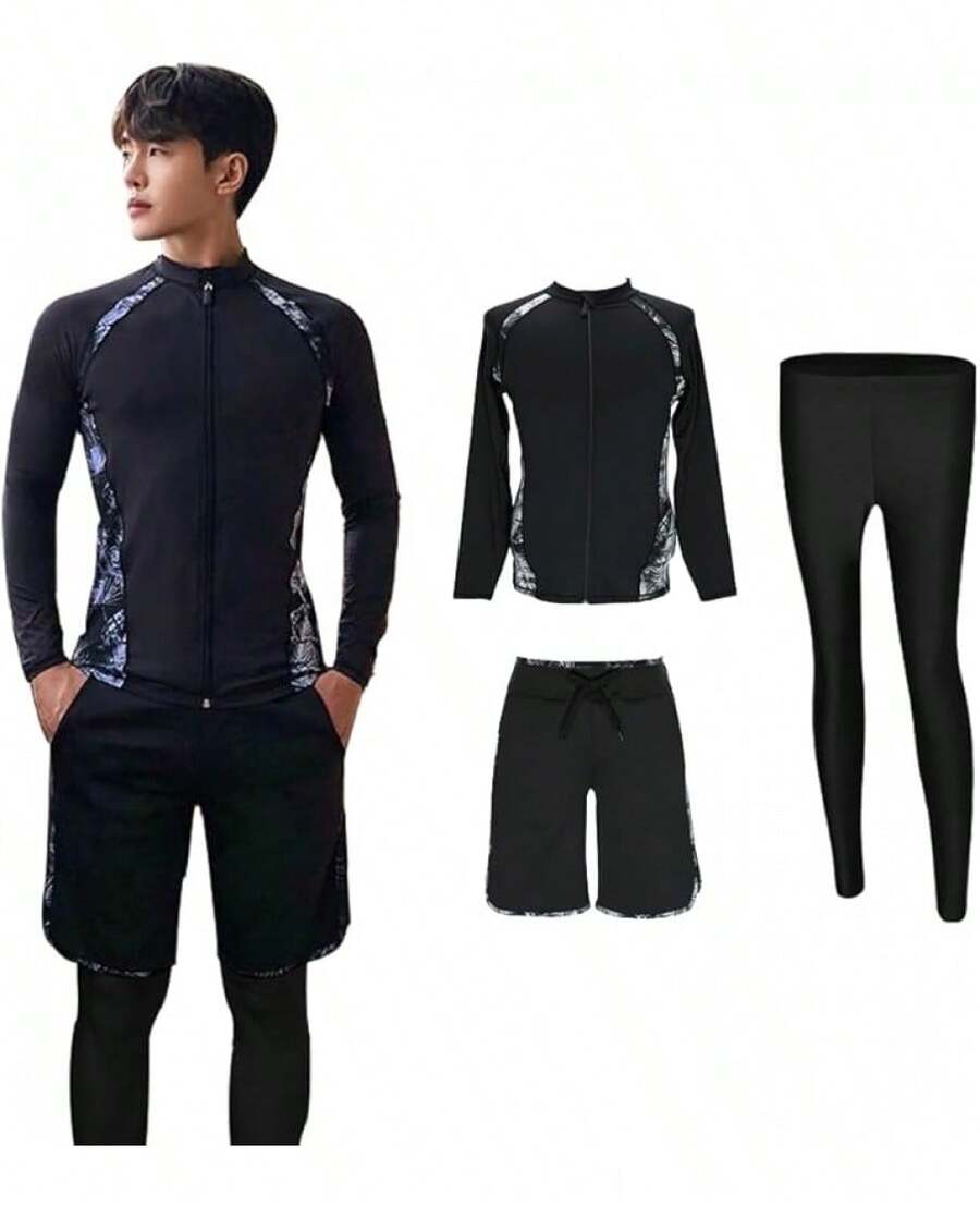 Men Swim Rashguard Sets - 3SET-05 - View 1