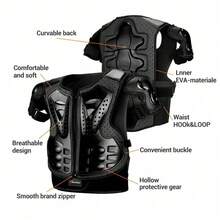 1 Piece Set Motorcycle Armor Set Riding Back Chest Guard Motorcycle Cross-Country Body Armor Motorcycle Back Chest Guard Racing Motorcycle Armor Elbow Knee Guard Motorcycle Protection Accessories