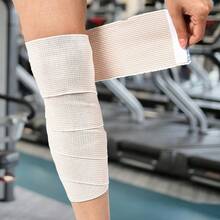 4pcs Elastic Bandages 3/4/6 Inch (7.5/10/15cm), 4.5m/177in Long, Leg Compression Wrap, Ankle, Knee, Abdomen, Wrist Elastic Bandages With Hook And Loop Fastener Gym Accessories Sales Sports Tape - Multicolor - View 12