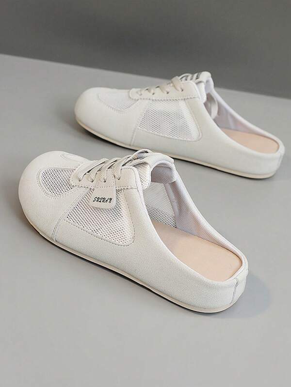 Summer New Hot Women's Flat Shoes, Linen Style Perforated Upper, Mary Jane Casual Shoes, Lolita Cute Flat Casual Shoes, Light And Breathable, Slip-On Hook And Loop Sandals, Casual Shoes, Fashion And Versatile