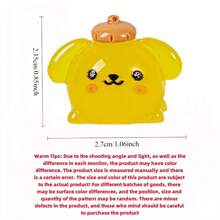 Sanrio 5pcs/7pc Sanrio Hello KT, My Melody, Kuromi, Cinnamon Dog Resin Charms - Luminous DIY Decorative Accessories, Cute Pastel Figurines With Bows, Perfect For Birthdays, Valentine's Day, Christmas, Halloween And Family Gatherings, Party Gifts | Whimsical Charm | Best Small Gifts For Women
