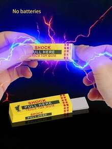 1/3/5pcs Electric Shock Joke Chewing Gum, Shocking Toy, Gift, Gadget Prank Trick Gag, Funny Fool's Day Toy [Random Colors And Random Stripes] - Multicolor - View 1