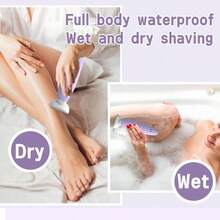 YTWO 5-In-1 Wireless Electric Epilator, Hair Removal For Summer, Sensitive Areas, Women's Electric Shaver, Bikini Hair Trimmer, Multi-Functional 5-In-1 Women's Shaver Set, Suitable For Face, Nose, Eyebrows, Arms, Armpits, Legs, Bikini Sensitive Areas, Wet & Dry Use, Washable, Gift For Women, Battery Capacity: 600mAh - Multicolor - View 9