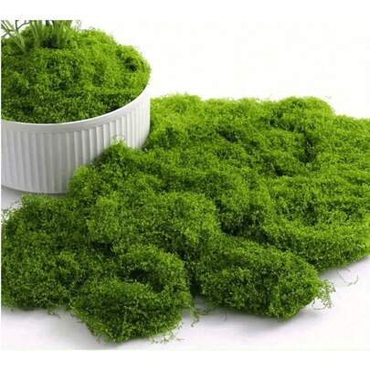 1pcs, Artificial Grass Moss Board Decorative Grass - High Quality, (Ø 15 Cm, Grass Board) Simulation Moss, Stone Delicate Flocking Ball, Micro Landscape Arrangement, Window Moss, Stone Bonsai, Placement Decoration, Diameter: 15 Cm, Thickness: 0.5 Cm