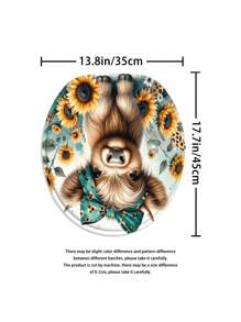 1/4pcs Shower Curtain Set,Highland Cow Sunflower Cartoon Bathroom Curtains Shower Set, Shower Curtains,Bathroom Accessories Including Bathroom Carpet Toilet Mat And 12 Shower Curtain Hooks,Bathroom Set With Curtain,Suitable For Bathroom Decor,Room Decor,Home Decor, House Decor, Kitchen, Living Room. Back To School