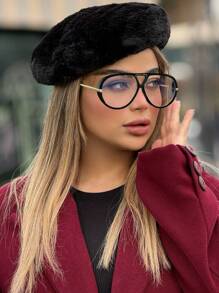 1pc Women's Big Frame Fashion Glasses, European & American Style Fashion Glasses, Outdoor Traveling & Street Style Accessories Fashion Glasses For Women Shades For Ladies Eyeglasses Fall Winter Outfits Beach Accessories Vintage Y2k Basics Business Casual Gifts For Summer Beach Vacation,Outdoor,Travel