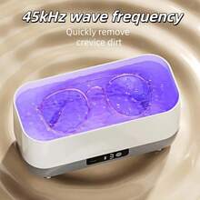 Limpiador de joyas digital portátil, Limpiador ultrasónico de 40 kHz para automóvil y hogar, Limpieza automática y manual - Multicolor - Ver 5