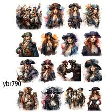 1 Pack Vintage Pirate Chest & Map Parrot Pirate Decorative Stickers For Scrapbooking, Diary, Photo Album, Craft, Stationery, School Supplies - Black - View 13