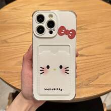 Sanrio Sanrio Kitty Card Holder Phone Case, Shockproof And Anti-Fall, Can Insert Cards, Photos, Suitable Compatible With Apple 16 16pro 16promax 15pro 15promax 14 14promax 13 12 11 XSMAX XR, Cartoon Creative Anti-Fall Case Compatible With Galaxy S25, Galaxy S24 ULTRA, Galaxy S24 FE, Galaxy S25 ULTRA, Galaxy A36, Galaxy A56, Galaxy S23 Ultra, -SPARK GO 2024, POP8, SPARK20C, SPARK20, POVA6, POVA6PRO 5G, POP9 4G, SPARK GO1, SPARK GO 2025, Can Hold Student ID, Credit Card, ID Card